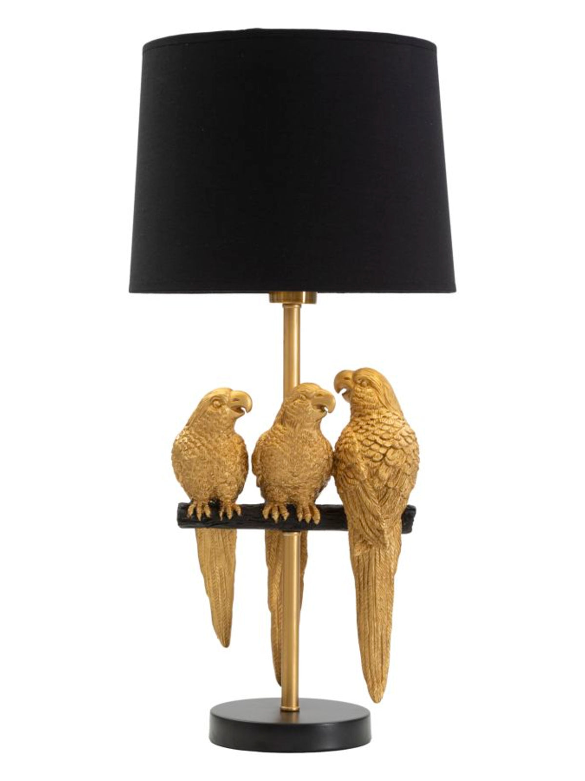 Lampada da tavolo in metallo nero, Ø30x62,5 cm – Pappagalli