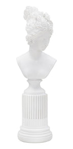 Scultura Statua Woman C/piedistallo, 11x10,5x35,5 cm
