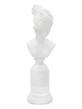 Scultura decorativa in resina, 11x10,5x35,5 cm – Statua Woman C/piedistallo
