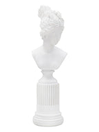 Scultura decorativa in resina, 11x10,5x35,5 cm – Statua Woman C/piedistallo