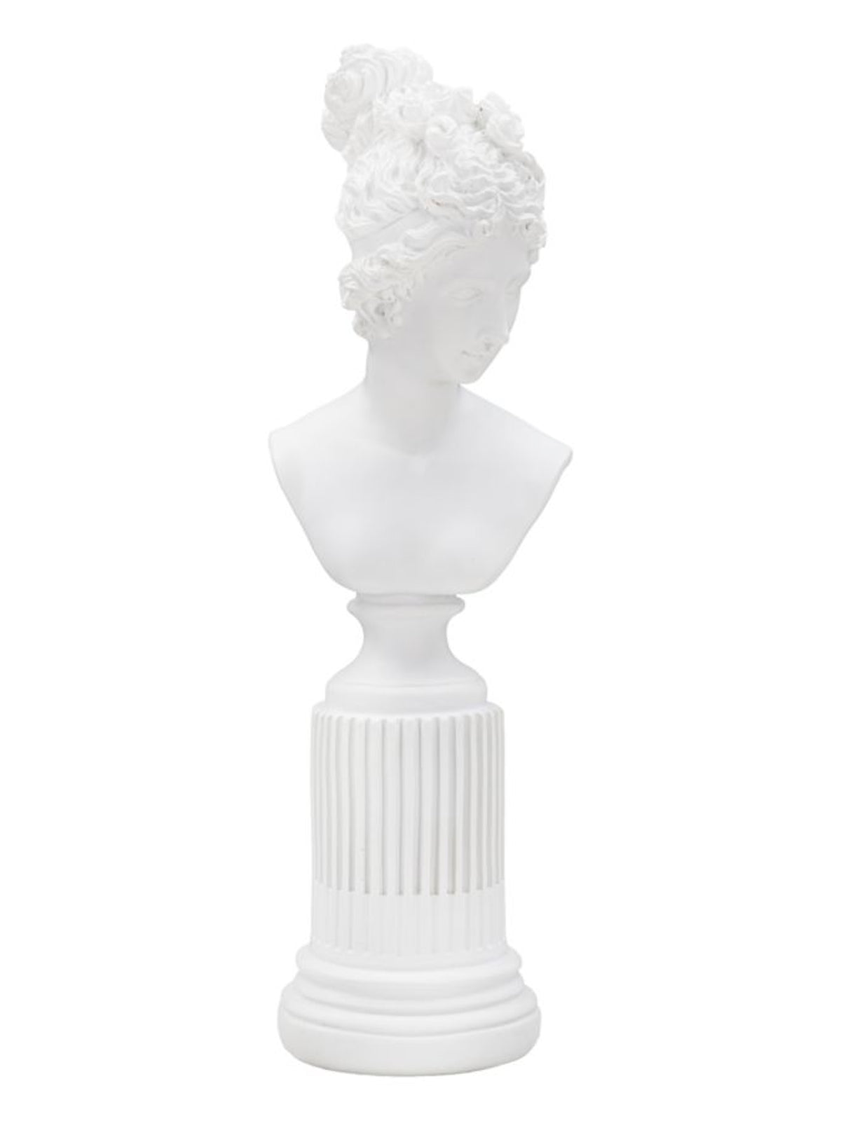 Scultura decorativa in resina, 11x10,5x35,5 cm – Statua Woman C/piedistallo