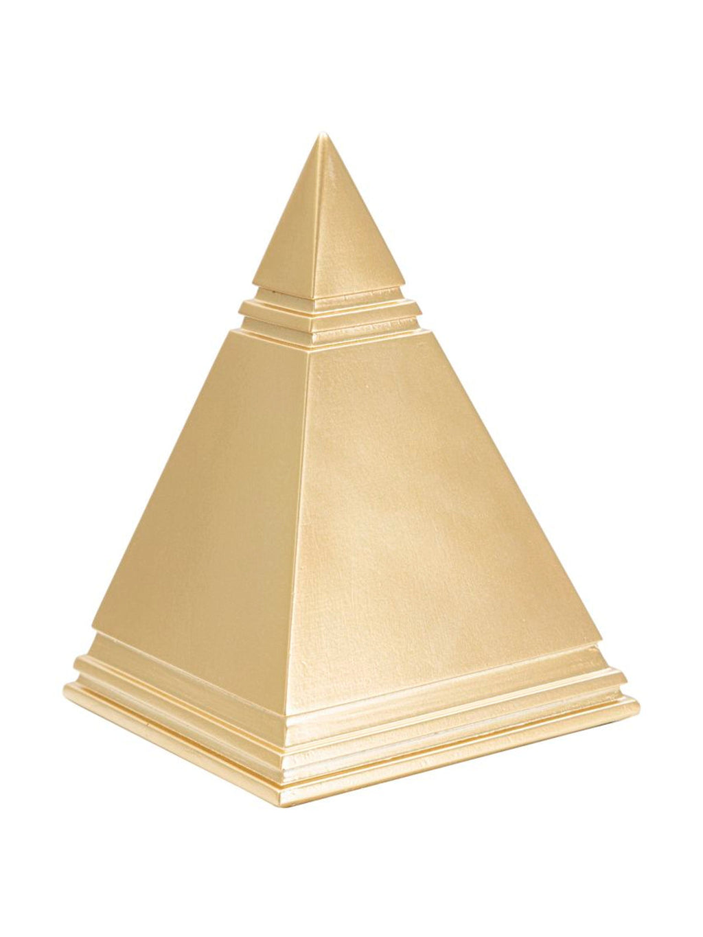 Scultura decorativa in resina oro, 11,5x11,5x15,5 cm – Piramide
