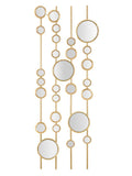 Pannello decorativo da parete in metallo oro, 35,5x1,5x90 cm – Small Mirrors