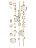 Pannello decorativo da parete in metallo oro, 35,5x1,5x90 cm – Small Mirrors