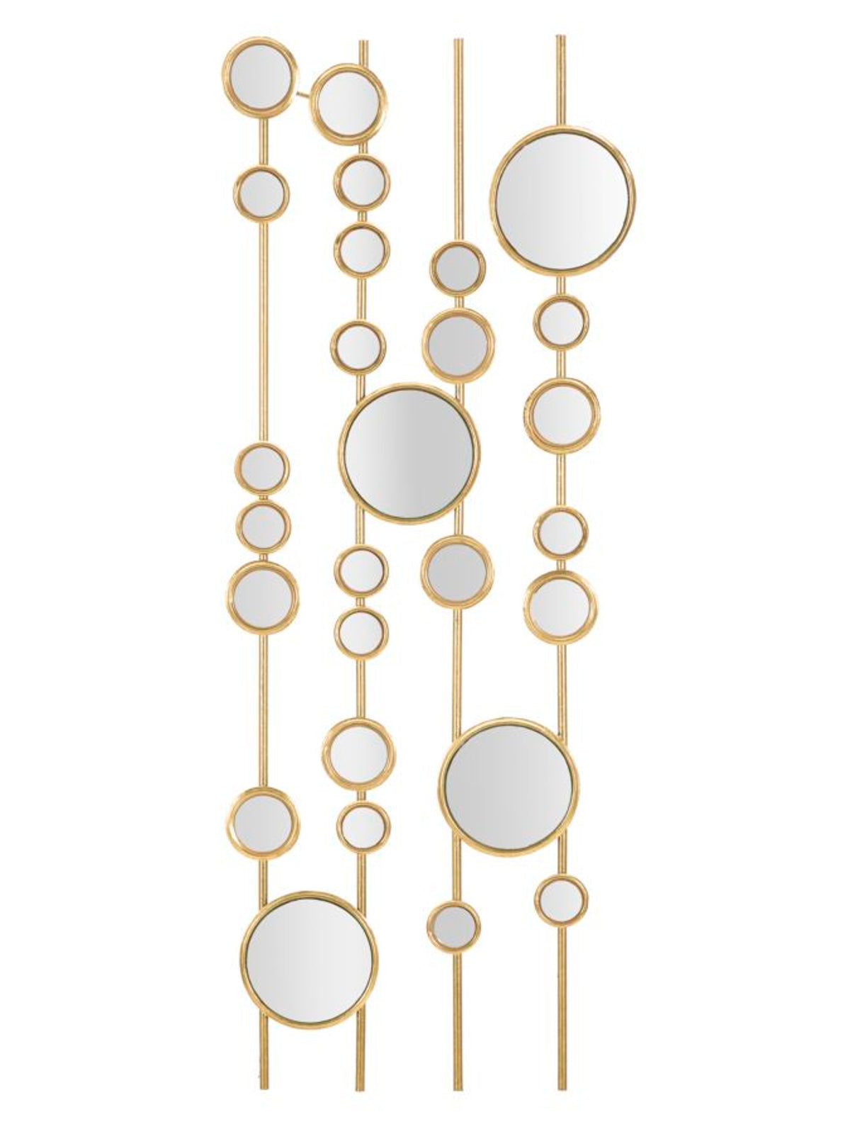 Pannello decorativo da parete in metallo oro, 35,5x1,5x90 cm – Small Mirrors