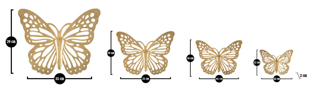Farfalle da muro set 4 Pz - foto 7