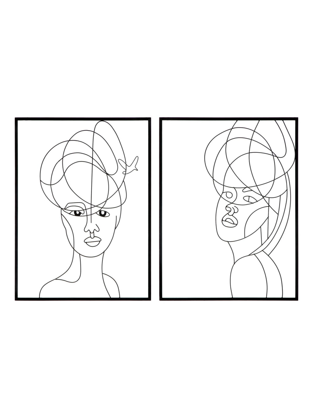 Pannello decorativo da parete in ferro, 60x1x80 cm – Woman Simply