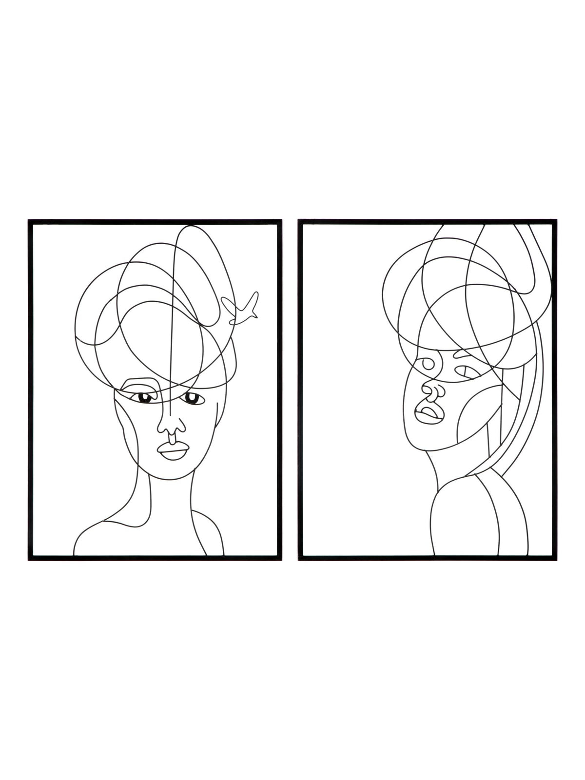 Pannello decorativo da parete in ferro, 60x1x80 cm – Woman Simply