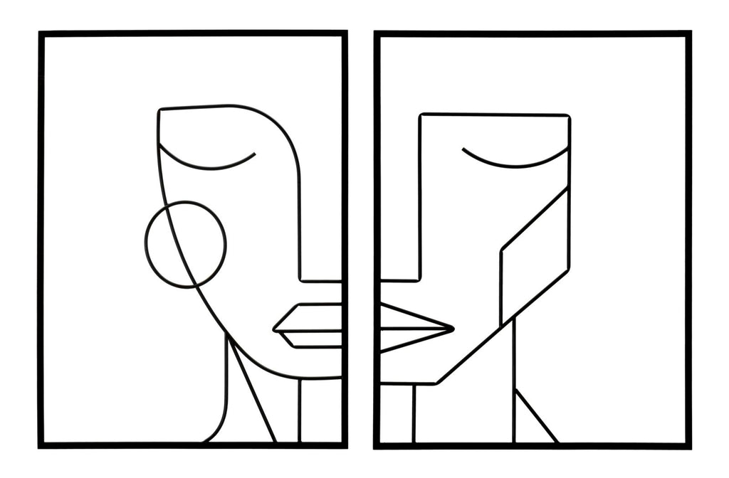 Pannello in ferro Tribal Simply coppia, 60x1x80 cm