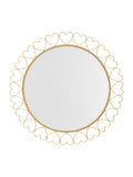 Specchio da parete in metallo oro, Ø80x2,5 cm – Hearts