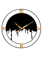 Orologio da parete in metallo nero, Ø66x4 cm – Splash