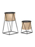 Portavaso da terra in metallo multicolore, Ø21x40-19x22 cm – Osaka