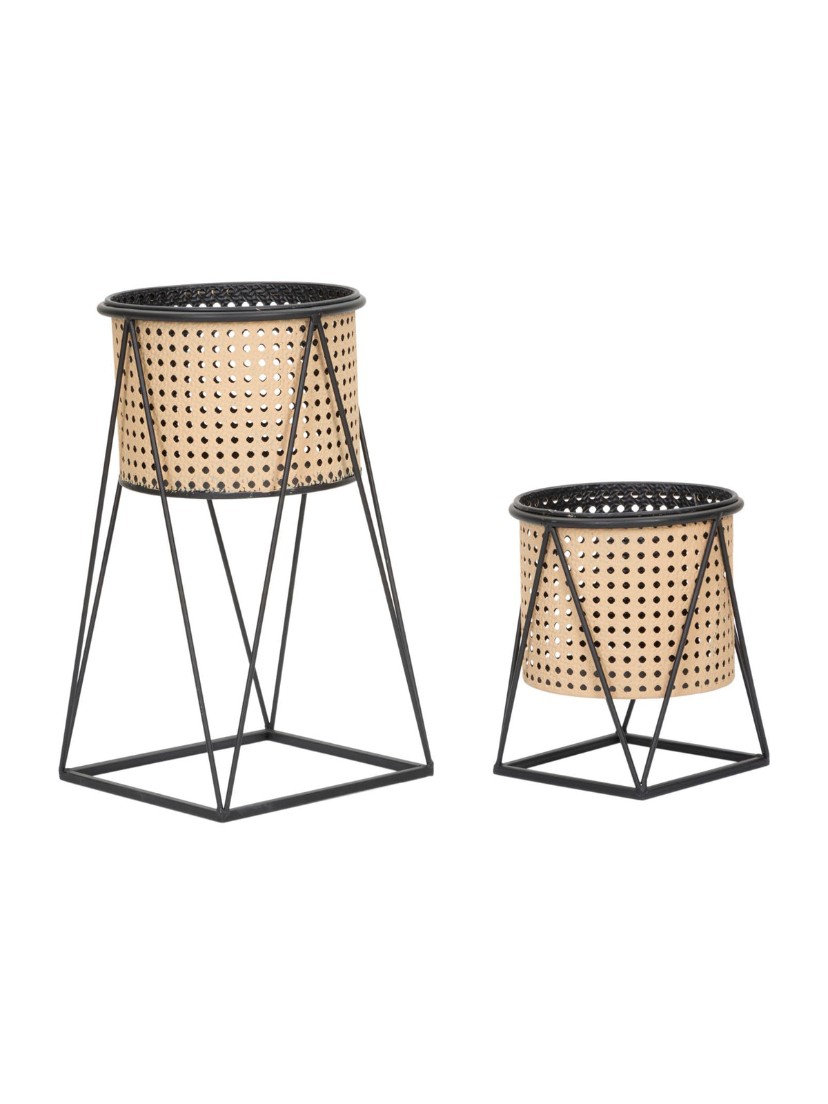 Portavaso da terra in metallo multicolore, Ø21x40-19x22 cm – Osaka