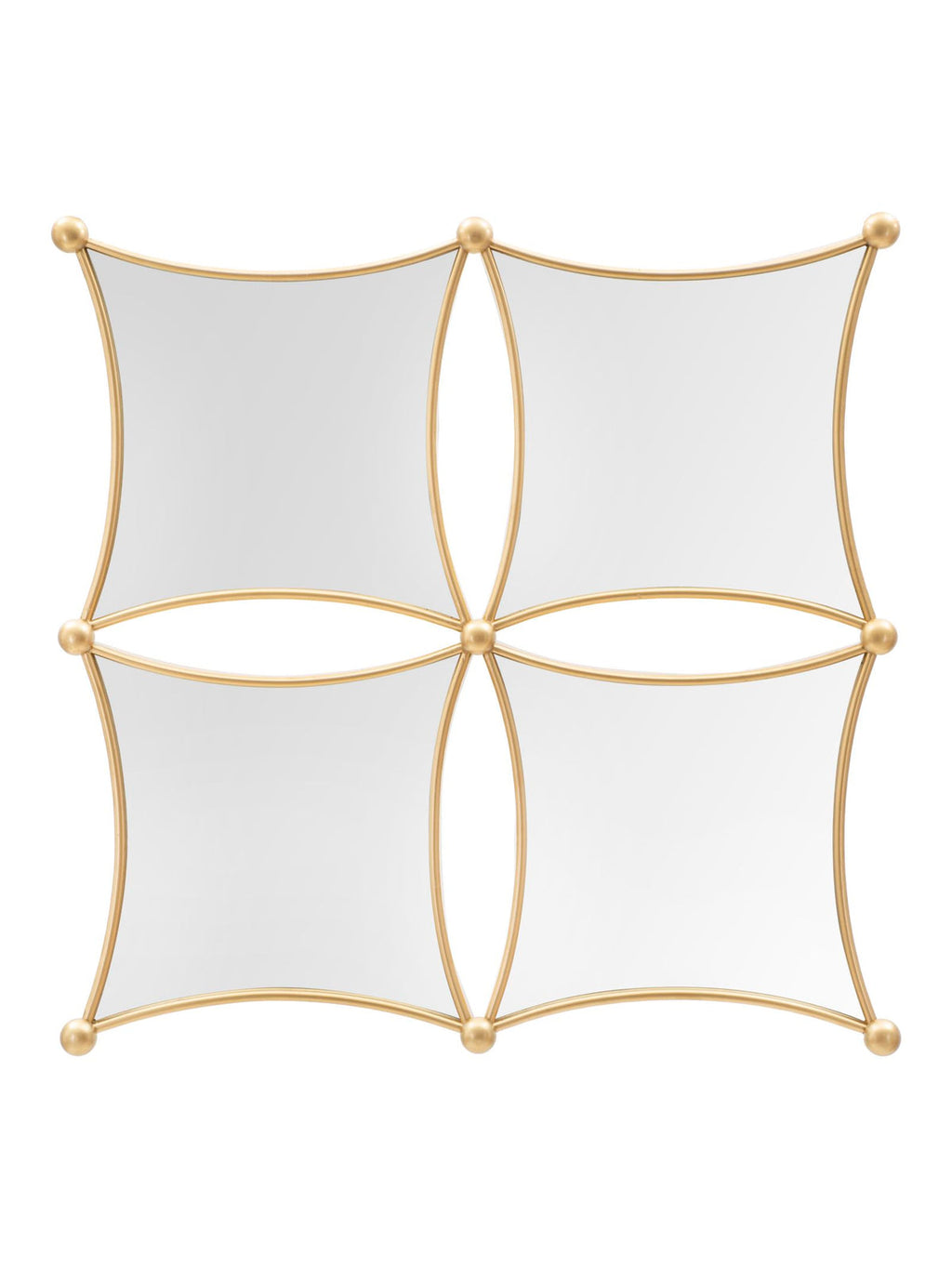 Specchio da parete in metallo oro, 68x3,5x68 cm – Jalo