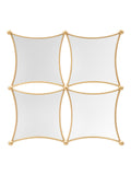Specchio da parete in metallo oro, 68x3,5x68 cm – Jalo