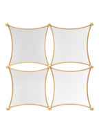 Specchio da parete in metallo oro, 68x3,5x68 cm – Jalo