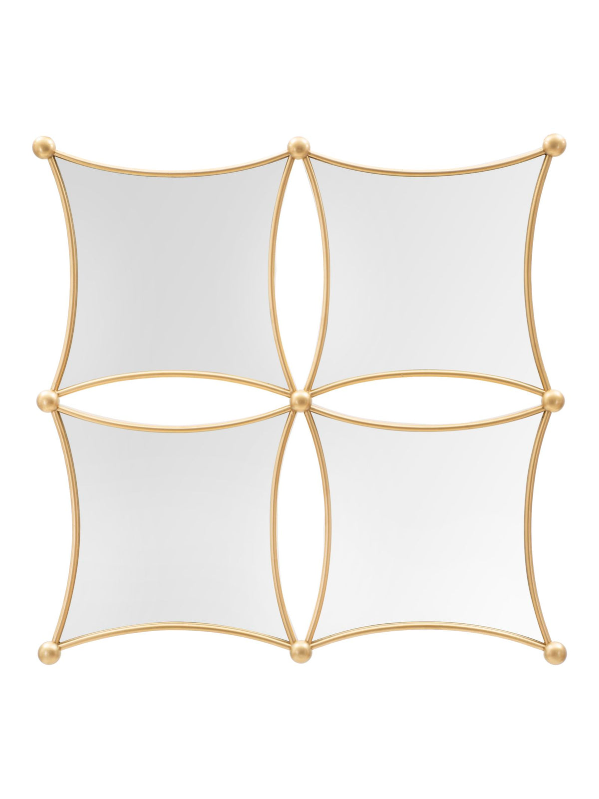 Specchio da parete in metallo oro, 68x3,5x68 cm – Jalo