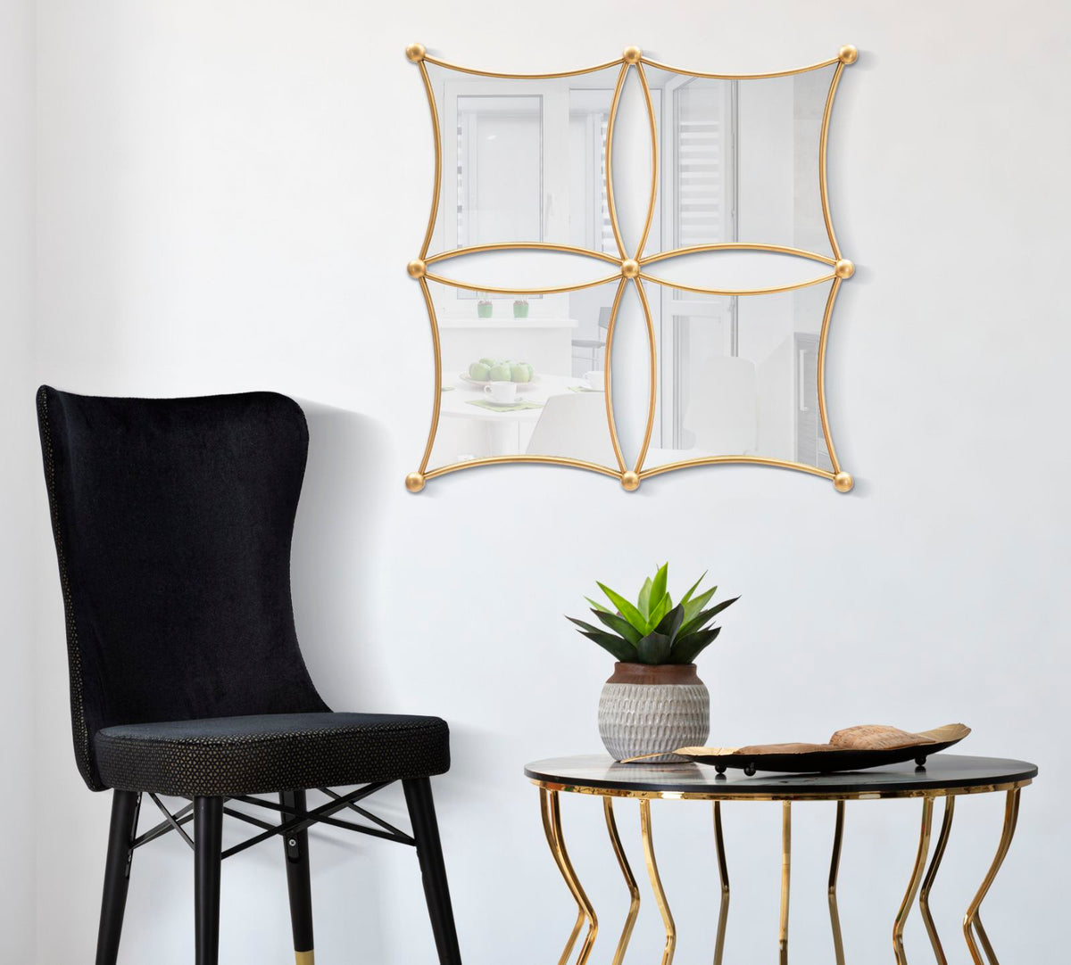 Specchio da muro Jalo, 68x3,5x68 cm – dettaglio 4