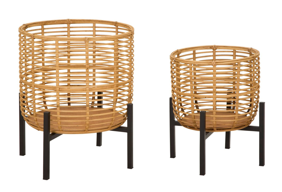 Portavasi Rattan coppia - foto 1