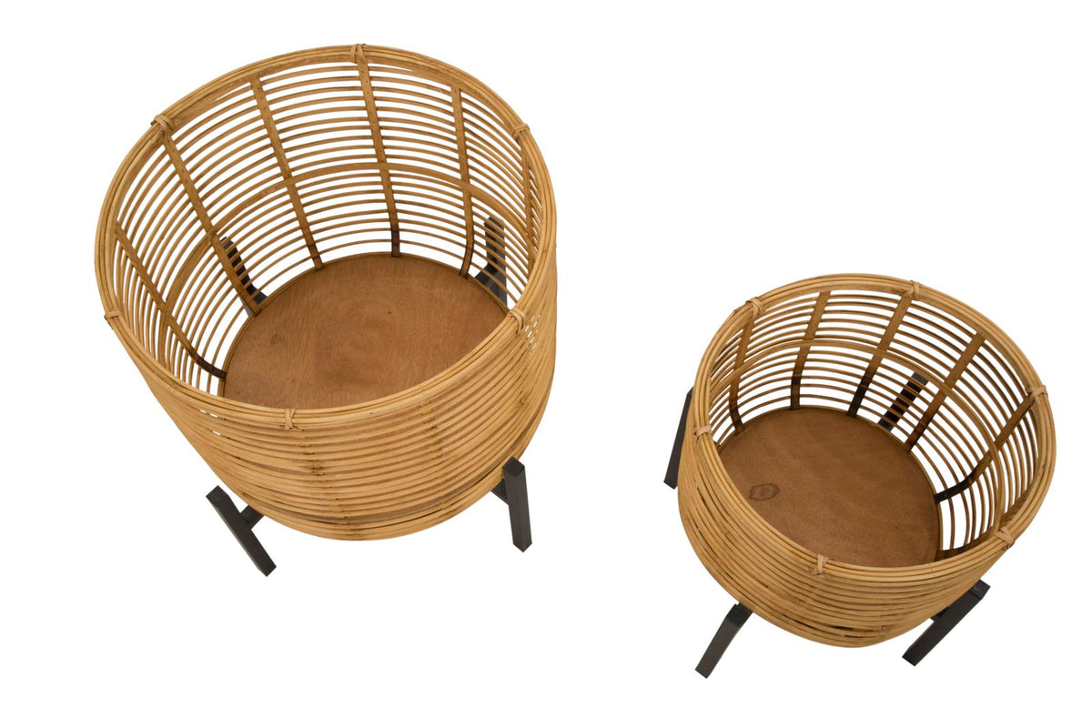 Portavasi Rattan coppia - foto 2