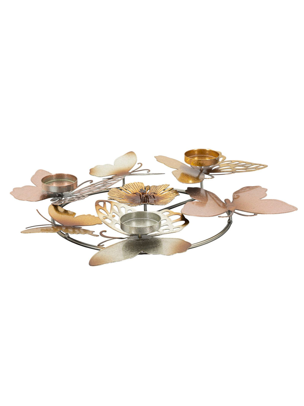 Portacandele in metallo multicolore, 39x35,5x7 cm – Shine