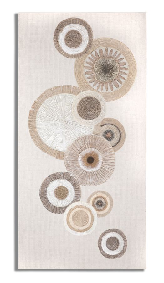 Dipinto su tela Circly con Inserti, 50x3,2x100 cm