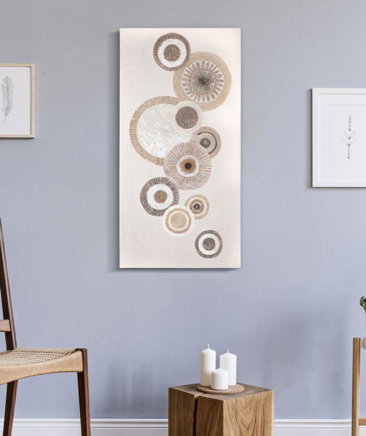 Dipinto su tela Circly con Inserti, 50x3,2x100 cm – dettaglio 4