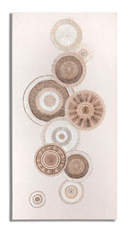 Dipinto su tela Circly con Inserti, 50x3,2x100 cm