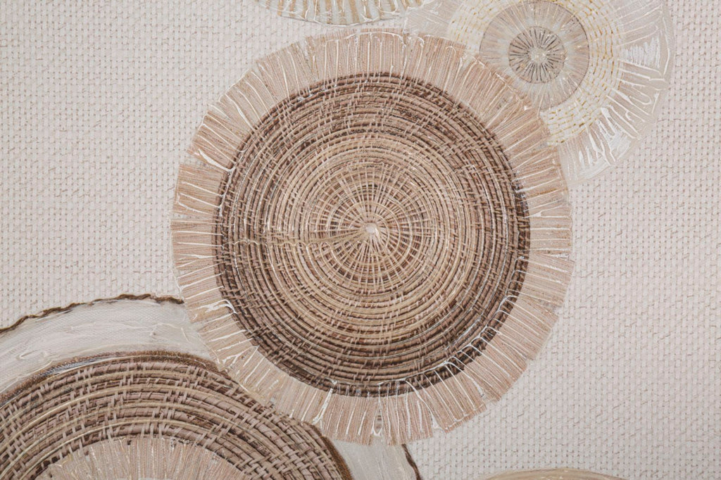 Dipinto su tela Circly con Inserti, 50x3,2x100 cm – dettaglio 1