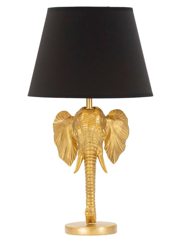 Lampada da tavolo in resina oro, Ø32x59 cm – Elefante