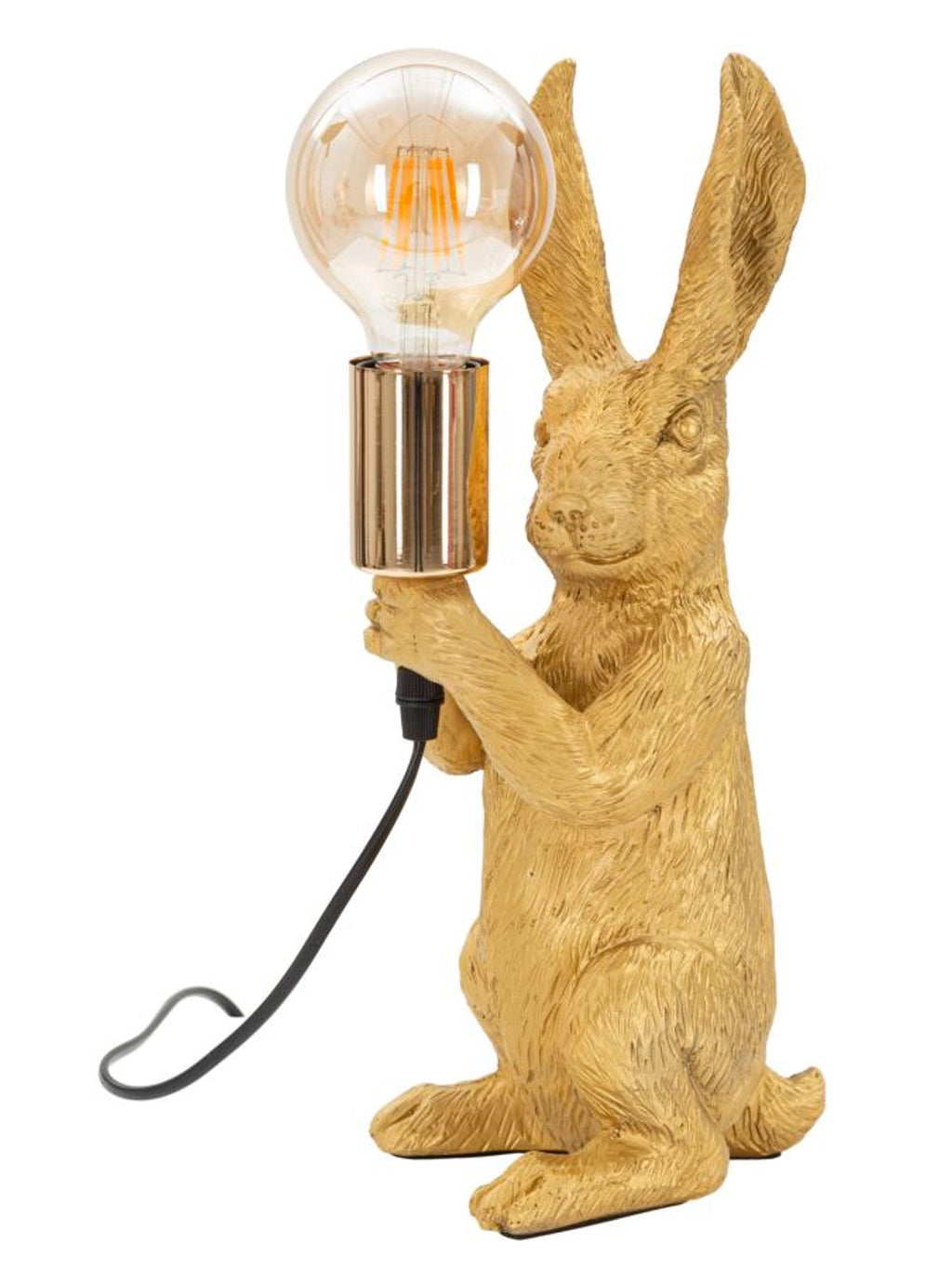 Lampada da tavolo in resina oro, 13x17x35,5 cm – Rubbit