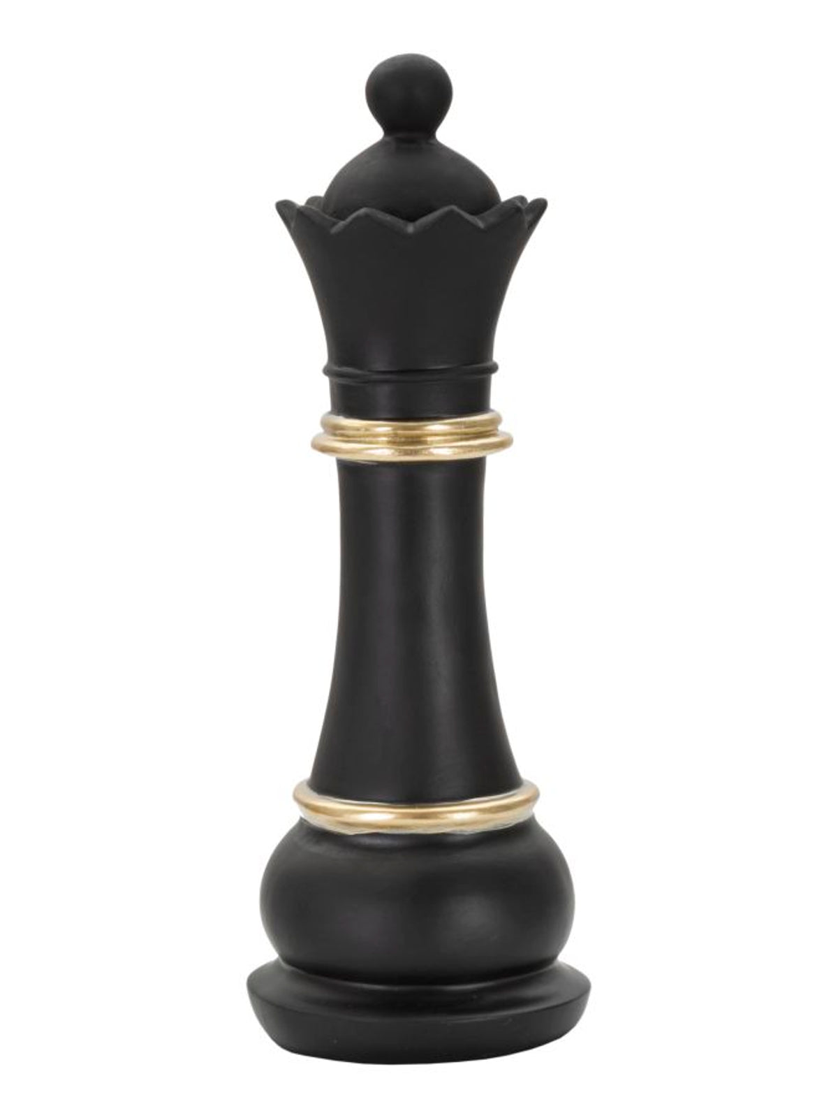 Scultura decorativa in resina nero, Ø9x25,5 cm – Regina