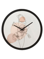 Orologio da parete in metallo multicolore, Ø40x3,5 cm – Flower