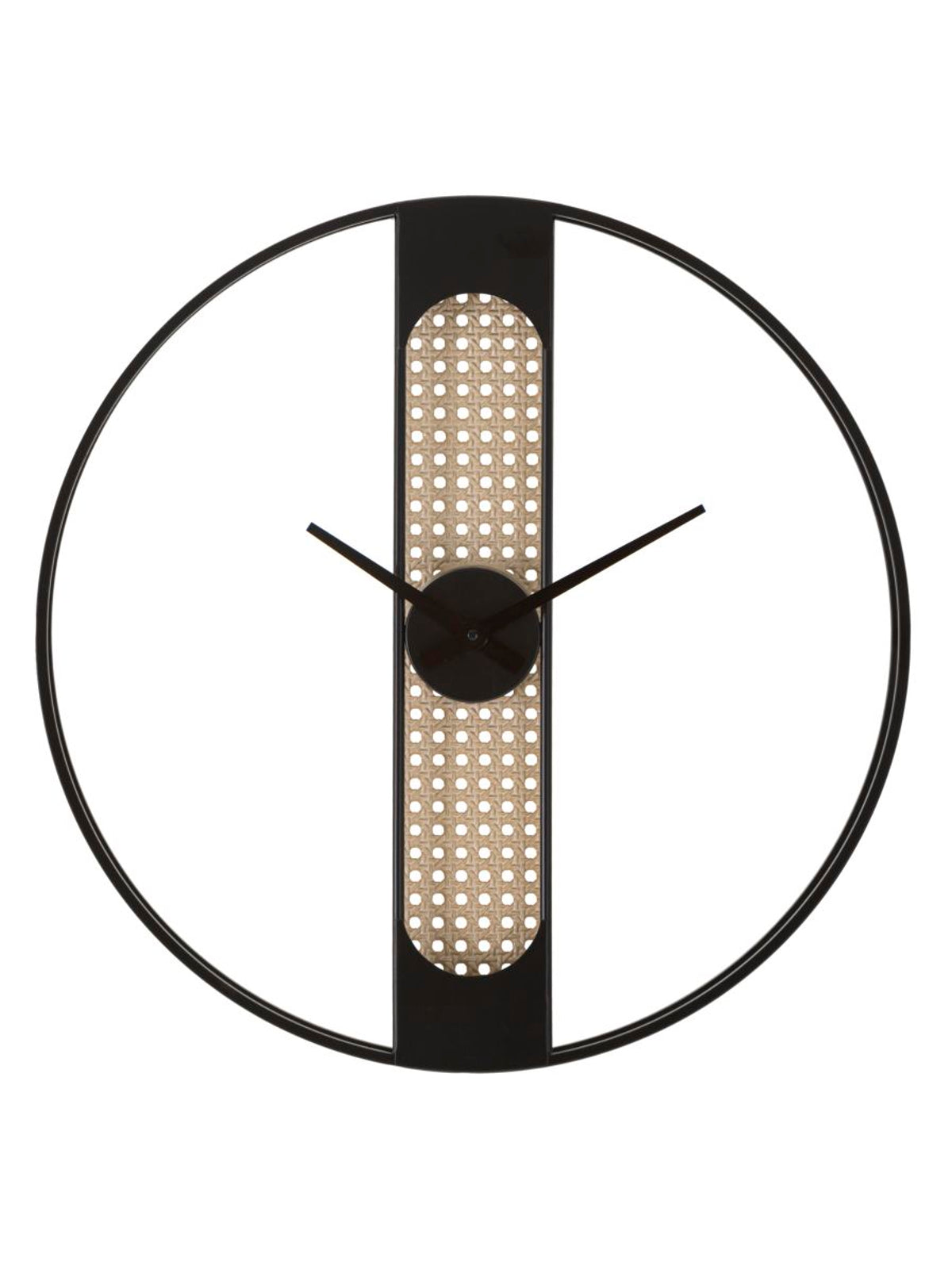 Orologio da parete in metallo nero, Ø60x5 cm – Ribby