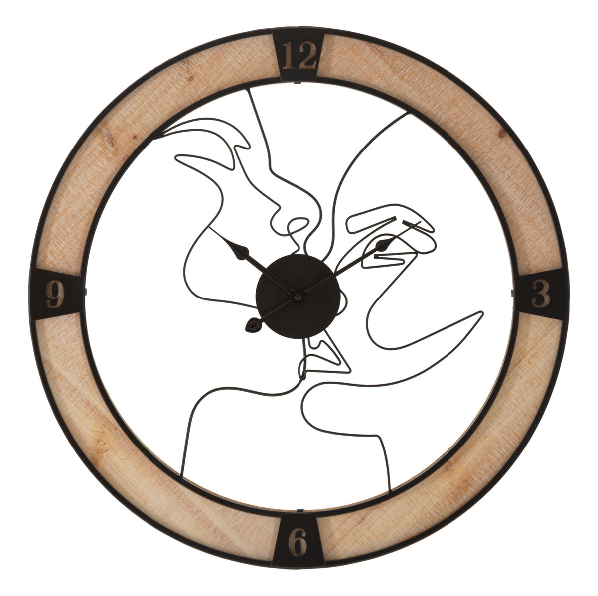 Orologio da muro Couple, Ø60x3 cm