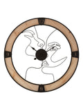 Orologio da parete in metallo nero, Ø60x3 cm – Couple