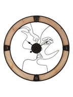 Orologio da parete in metallo nero, Ø60x3 cm – Couple