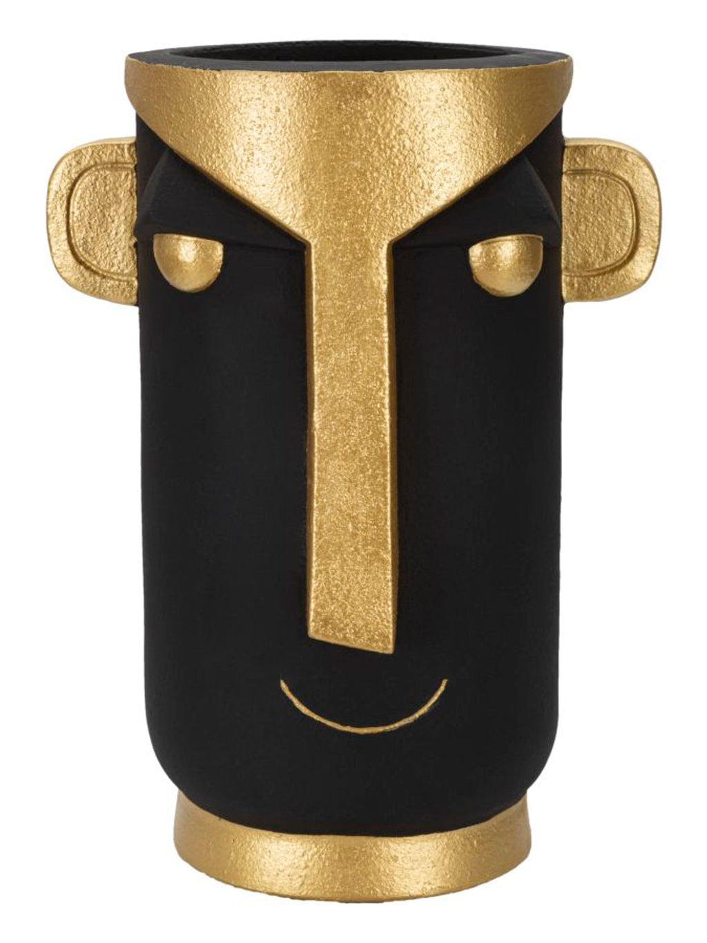 Vaso decorativo in resina nera, 30x23,5x40 cm – Tribal