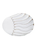 Vaso decorativo in resina bianca, 34x11,5x24,5 cm – Lines