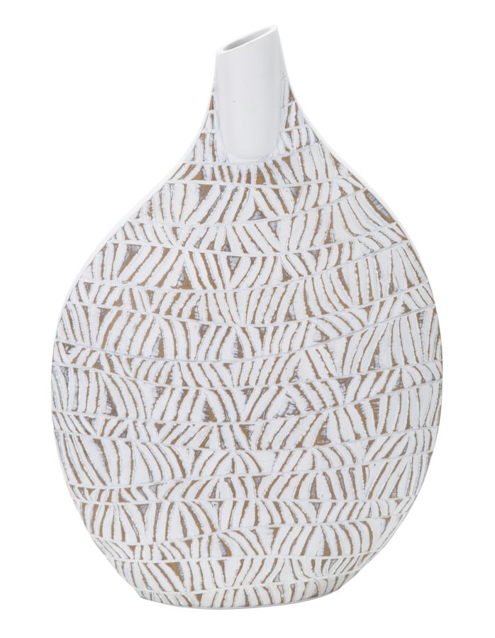 Vaso resina Nairobi, 30,5x11,5x46,5 cm