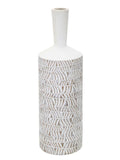 Vaso decorativo in resina bianca, Ø15x49,5 cm – Nairobi Bottle