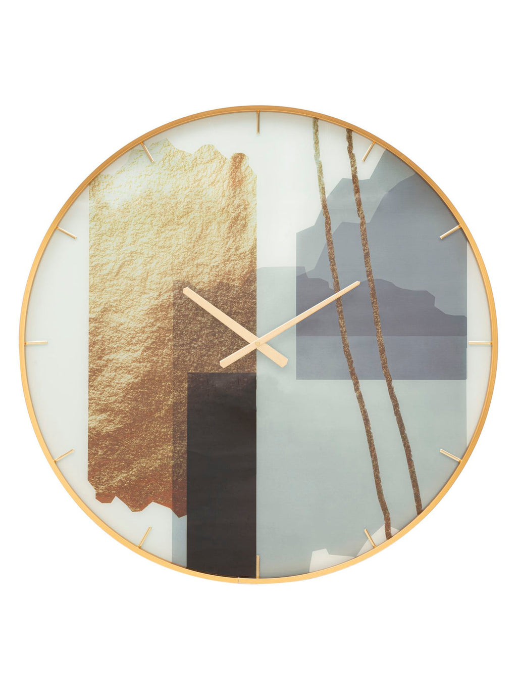 Orologio da parete in vetro multicolore, Ø80x5 cm – Glass Motif