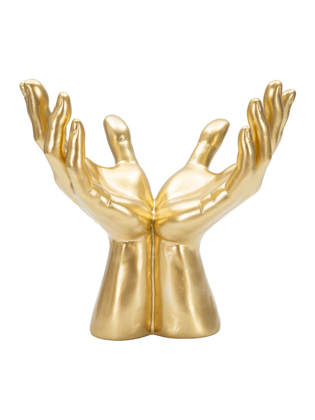 Scultura decorativa in resina oro, 25x15x24 cm – Mani Peace