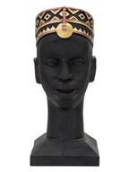 Scultura decorativa in resina multicolore, 25x25x56 cm – Uomo Masai