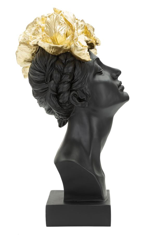 Donna C/farfalle in Testa, 21x20x36,5 cm