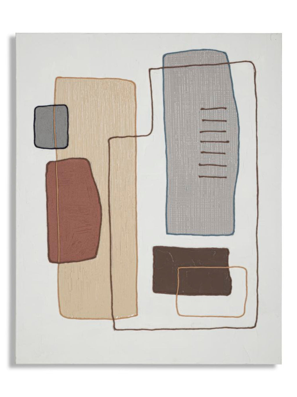 Quadro decorativo in legno multicolore, 80x2,8x100 cm – Dipinto su tela