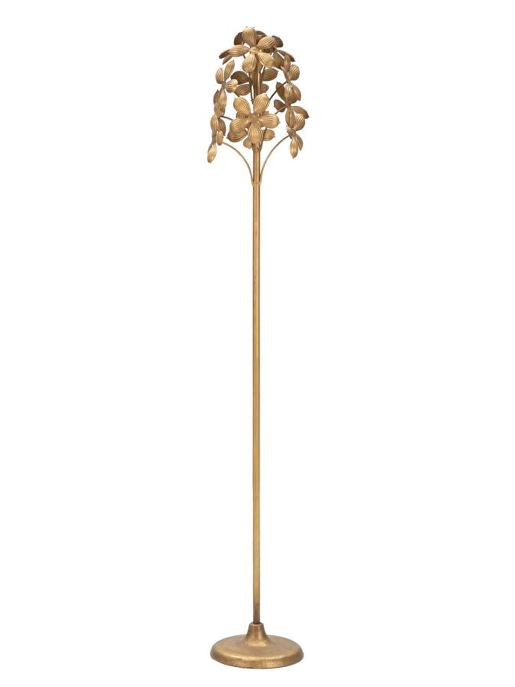Portacandele in metallo oro, Ø17x93 cm – Flowy
