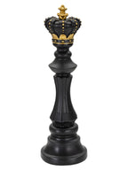 Scultura decorativa in resina nero, Ø13x40,5 cm – Re