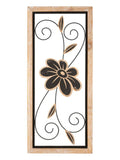 Pannello decorativo da parete in ferro marrone, 26x2,5x60 cm – Koman