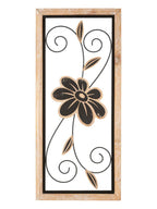 Pannello decorativo da parete in ferro marrone, 26x2,5x60 cm – Koman